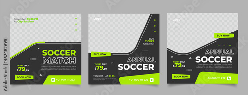 social media post template for football competition