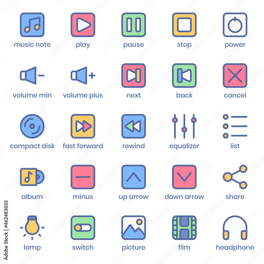 Multimedia Collection icon pack for your website design, logo, app, UI. Multimedia Collection icon lineal color design. Vector graphics illustration and editable stroke. Multimedia Collection icon pack for your website design, logo, app, UI. Multimedia Collection icon lineal color design. Vector graphics illustration and editable stroke.