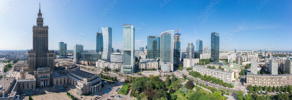 Warszawa – panorama miasta - obrazy, fototapety, plakaty 