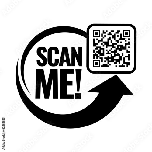 Scan me icon. Symbol or emblem. vector