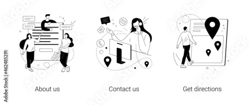 Company information abstract concept vector illustrations.