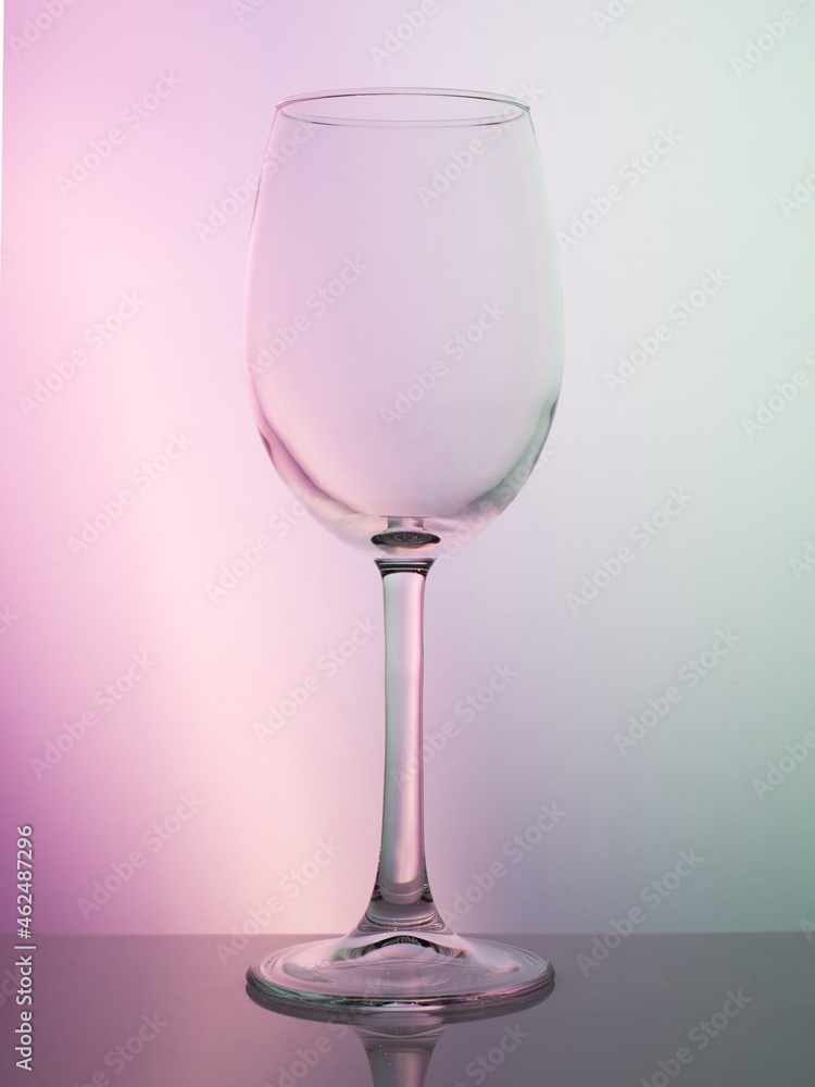 glass wine glass on white background