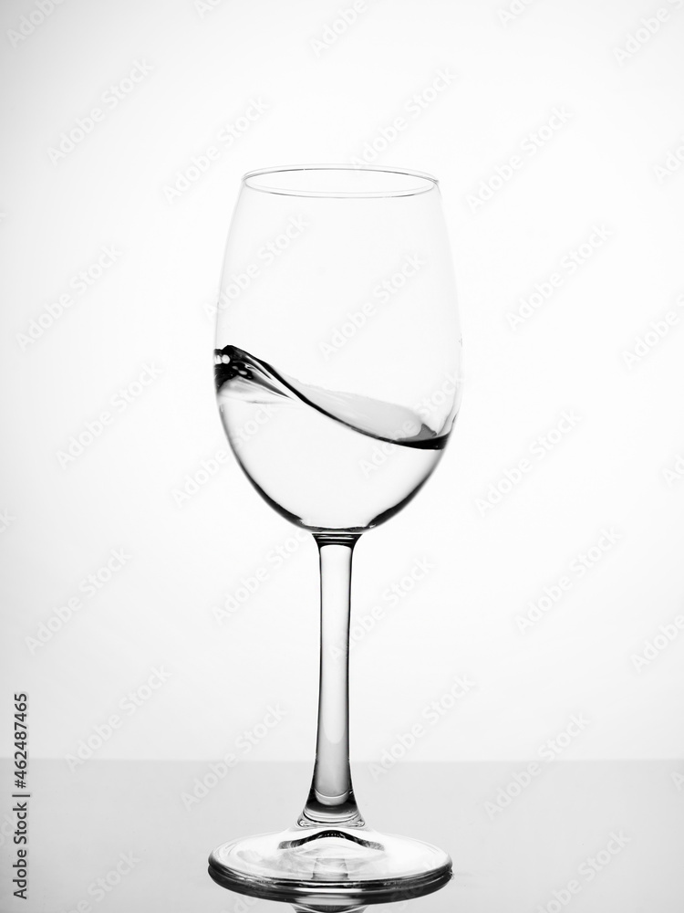 Fototapeta premium glass wine glass on white background