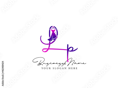 Letter LP Logo, Creative lp l p Clothing Brand, Apparel and Fashion Logo For Luxury Fashion Shop