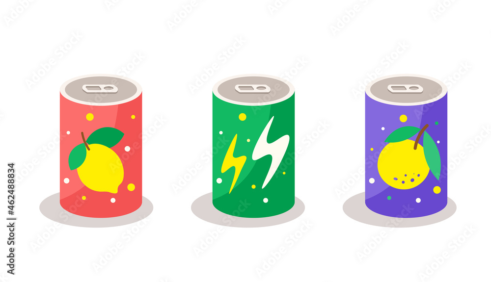 Colorful Cans of Soft Drinks Set. Hand drawn cute cartoon set of soda in aluminum cans. Aluminum soda cans illustrations. Kawaii trendy design of cans with lemon bobbles and energy drink lightning
Colorful Cans of Soft Drinks Set. Hand drawn cute cartoon set of soda in aluminum cans. Aluminum soda cans illustrations. Kawaii trendy design of cans with lemon bobbles and energy drink lightning