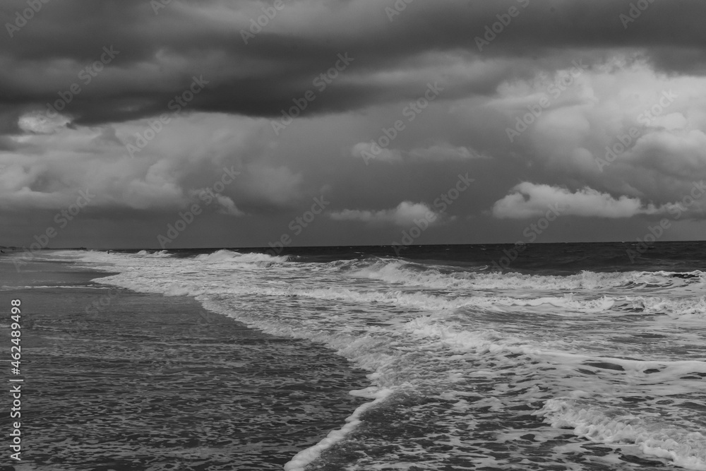 Storm clouds over the Atlantic Ocean off Pawleys Island, South Carolina, USA.