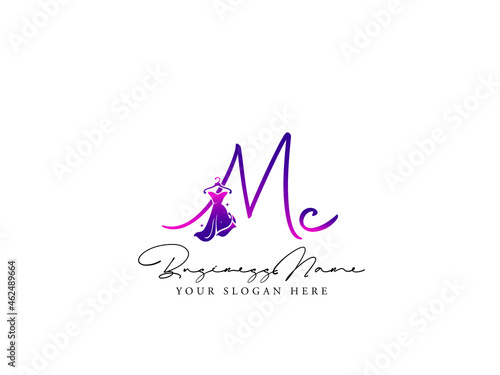 Letter MC Logo, Fashion mc m c Monogram Initial Based Vector Icon For Clothing, Apparel Fashion Shop photo