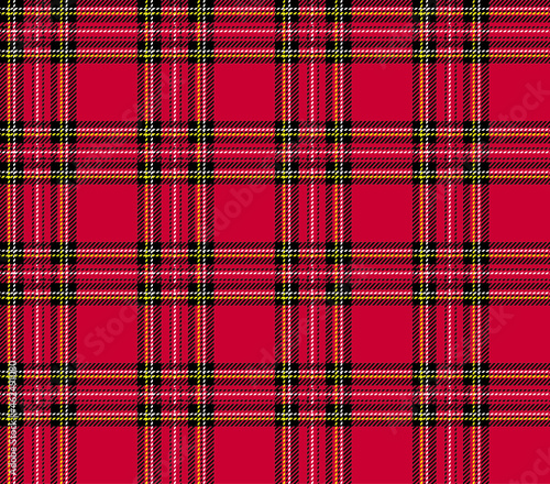 Tartan pattern. Scottish checkered background. Traditional scottish ornament. Seamless fabric texture. Christmas new year decor. Vector illustration