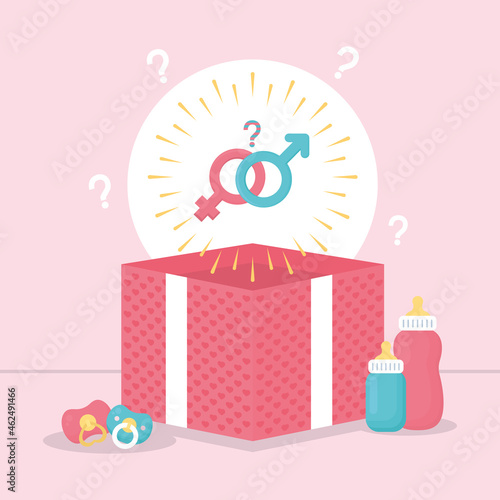 pink and blue gender reveal