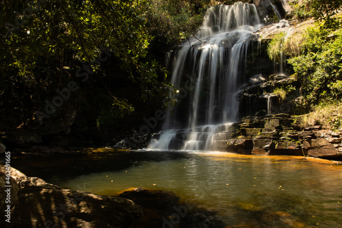 View of a beautiful waterfall in the beautiful Serra da Canastra  Minas Gerais  Brazil