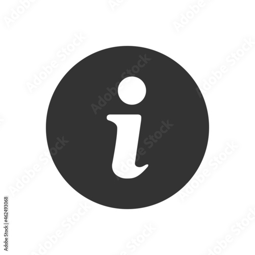 Information related vector glyph icon. Speech symbol for web site design, logo, app, ui. Isolated on white background. info simple sign. Info point icon. Help Logo.