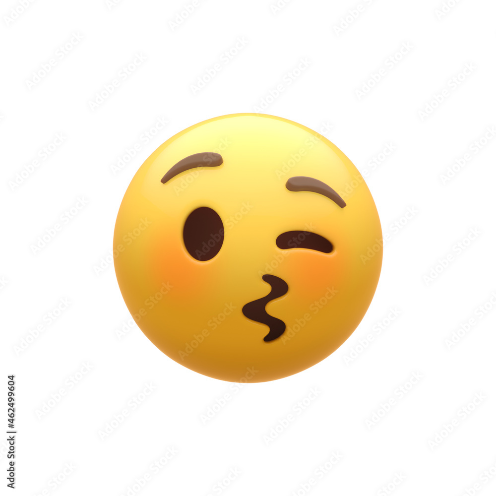 Fototapeta premium Kiss Smiley Face