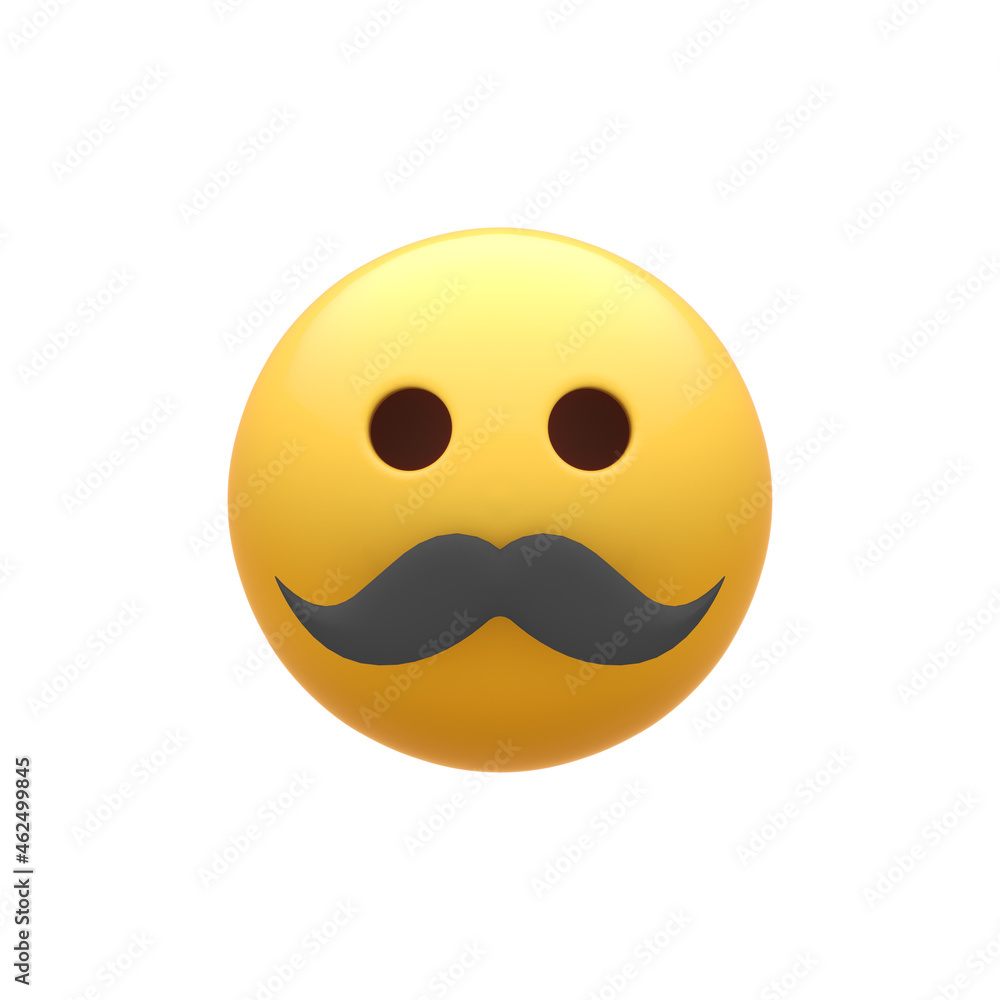 Fototapeta premium Mustache Smiley Face