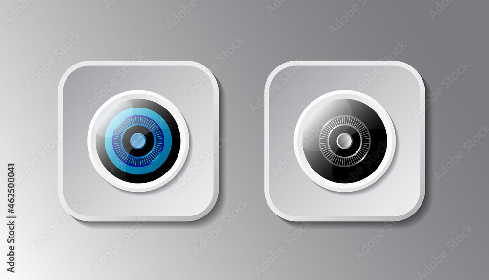 Camera lens user interface icon. Vector Camera lens user interface icon. Vector
