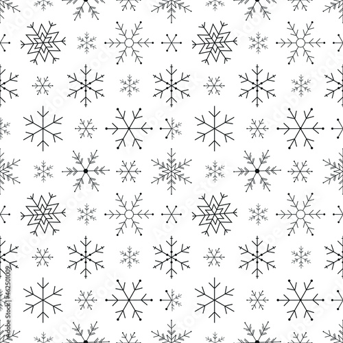 pattern of snowflakes. vector illustration snowfall