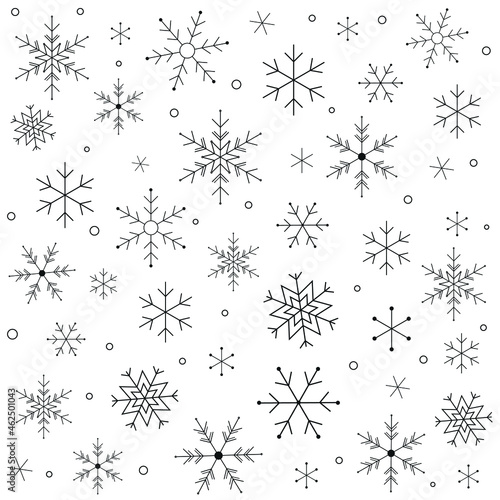 pattern of snowflakes. vector illustration snowfall