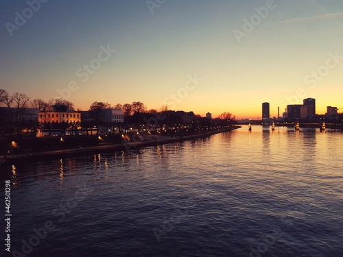 sunset over the river © Sergey