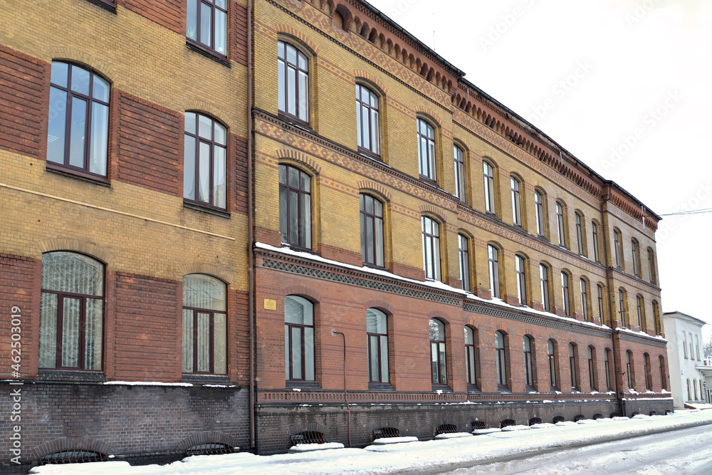 Fragment of the building of the regional obstetric and gynecological hospital (former city hospital for the poor, 1870s). Kaliningrad