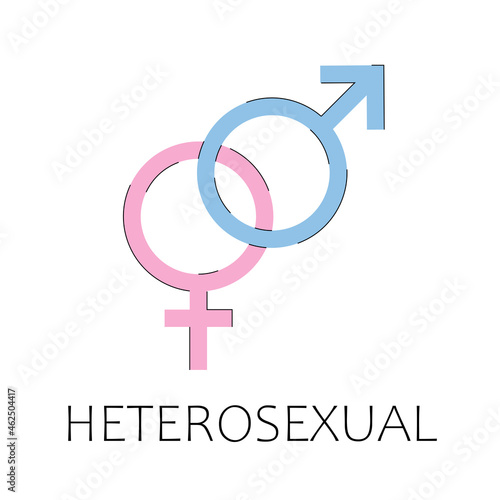 Heterosexual vector sign. Icon of sexual orientation.