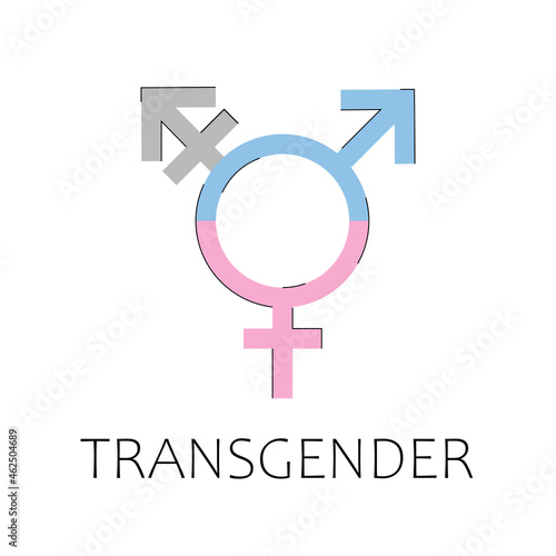 Transgender vector symbol. Icon of gender identity, simple sign.