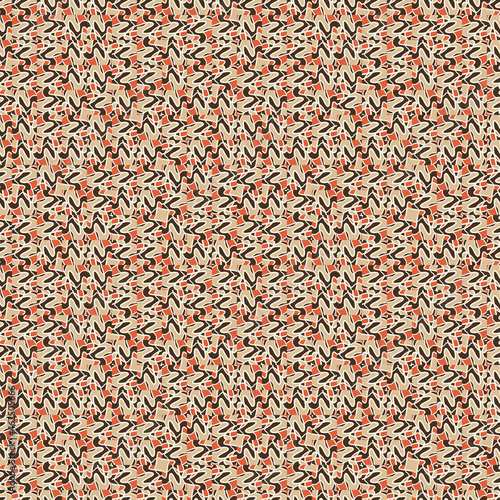 abstract mosaic seamless vector pattern in brown