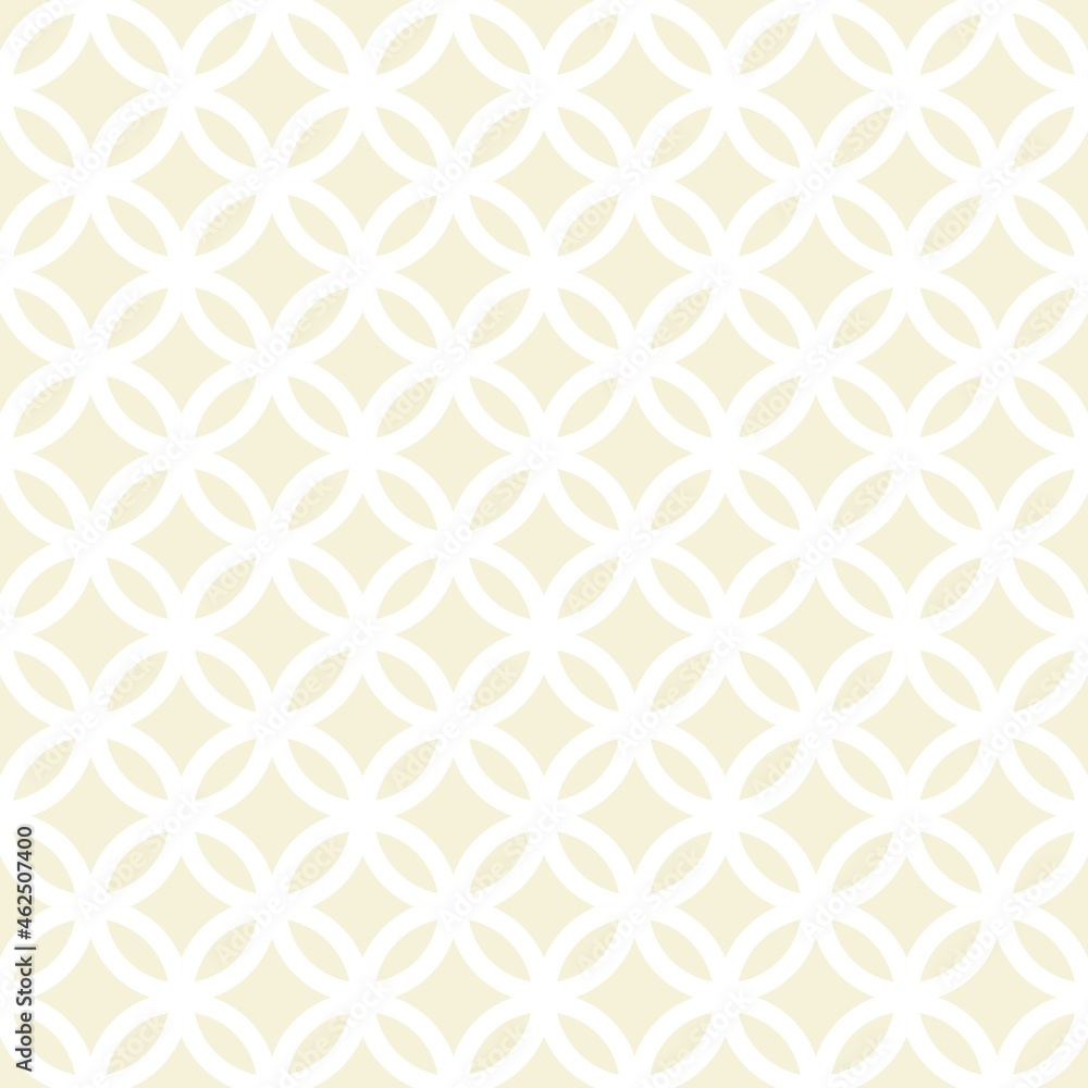 White and cream circle pattern line, seamless background. The seamless geometric pattern of circles. Wrapping paper.