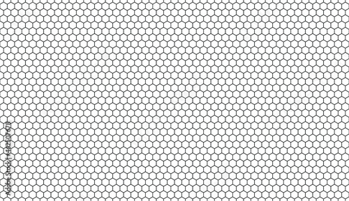 Seamless hexagon grid background. Geometry pattern hexagon. Hexagonal netting. Honeycomb background. Abstract vector background.