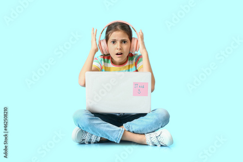 Shocked little programmer w...