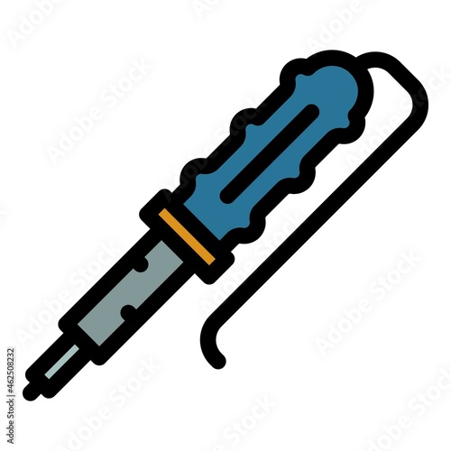Soldering parts icon. Outline soldering parts vector icon color flat isolated