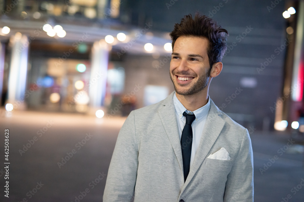 Portrait of a businessman at night Portrait of a businessman at night