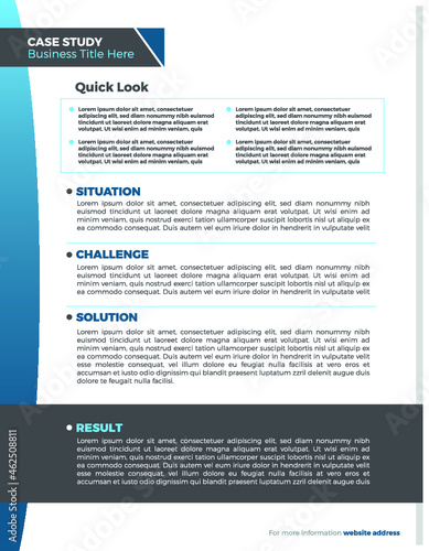 Case Study One Sheet Idea