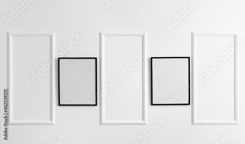 Minimalist white wall with ...