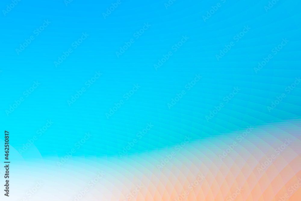 Shiny curved blue and orange posterization