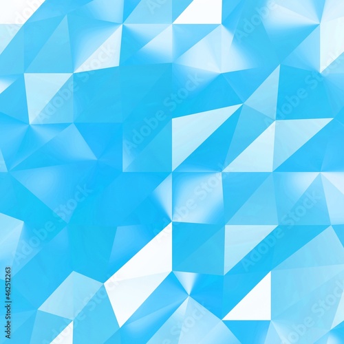 Blue polygon background 3d rendering, 3d illustration. Abstract triangle background. Blue background. Abstract blue polygon wallpaper.