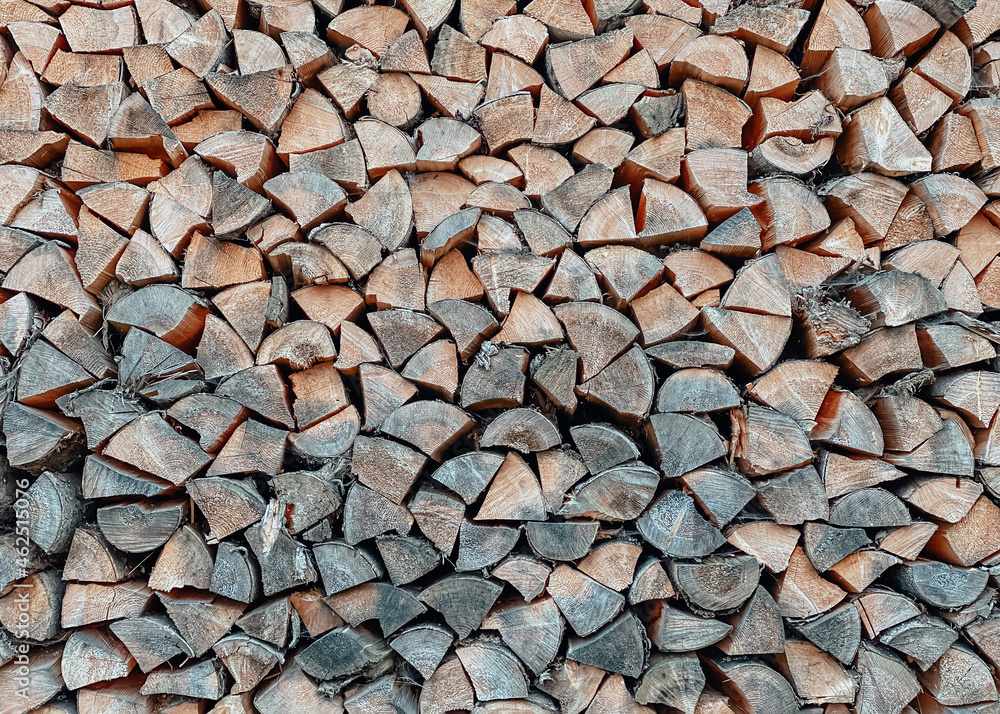 Close-up texture of pine logs prepared and folded neatly Close-up texture of pine logs prepared and folded neatly