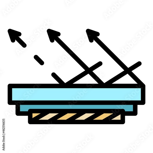 Soundproof material icon. Outline soundproof material vector icon color flat isolated
