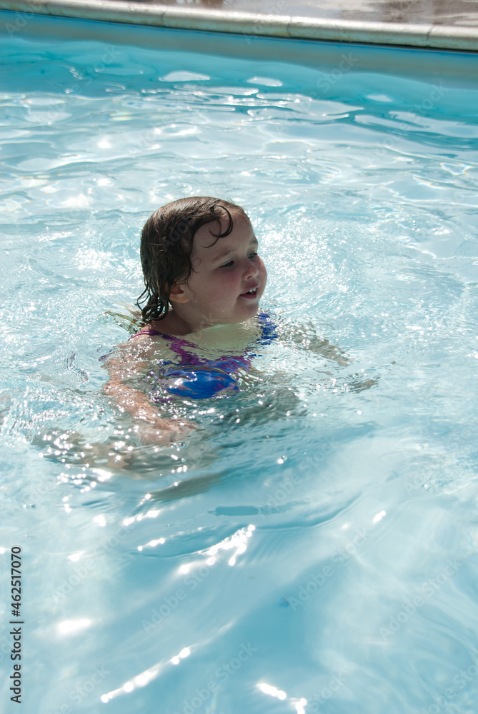 child in pool