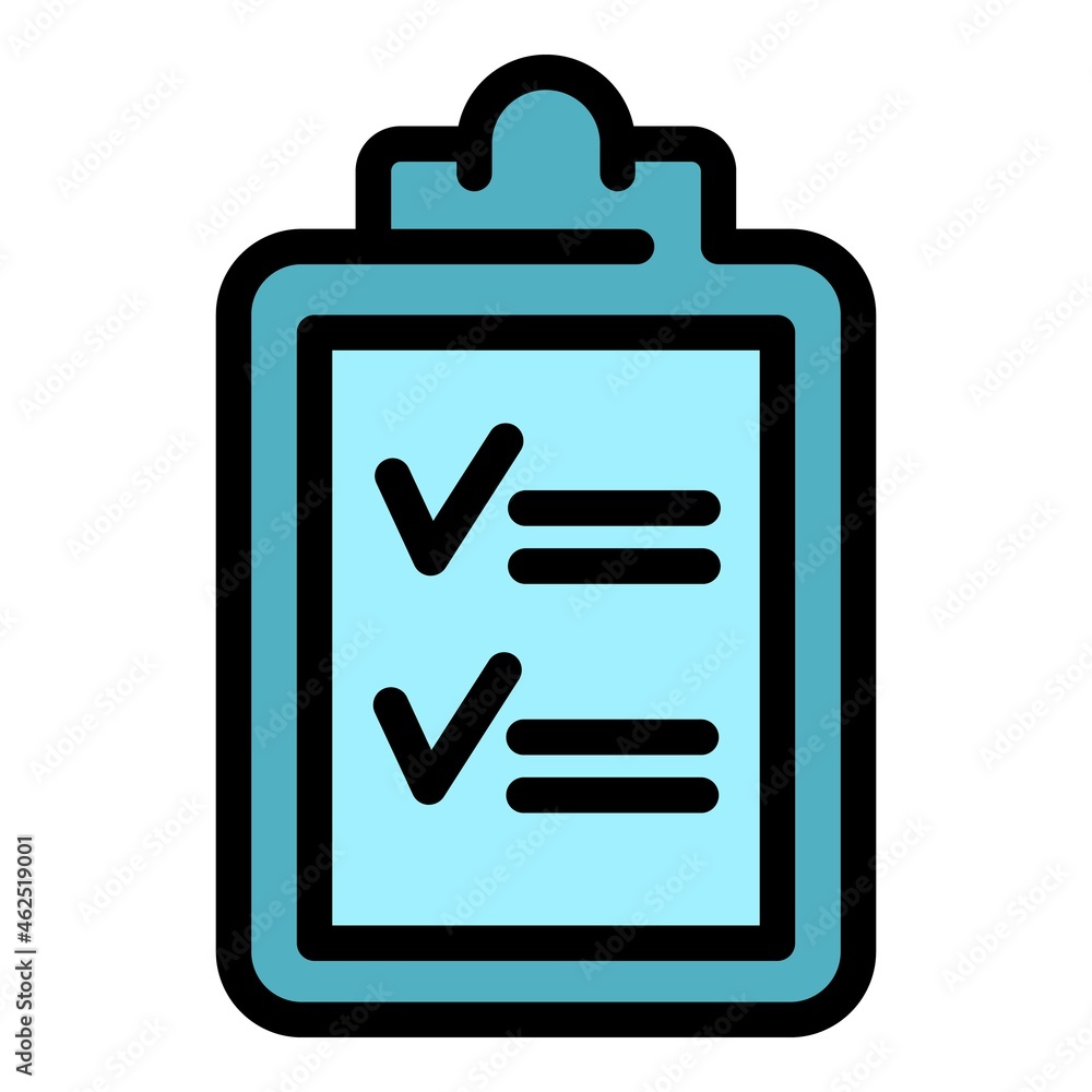 Running mission clipboard icon. Outline running mission clipboard vector icon color flat isolated Running mission clipboard icon. Outline running mission clipboard vector icon color flat isolated