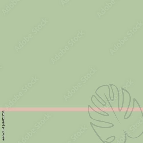 Simple Background neutral colors monstera leaf 