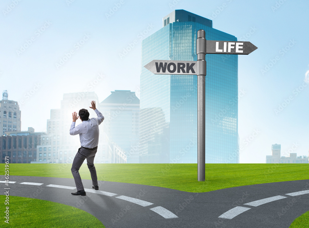 Work life or home balance business concept Work life or home balance business concept
