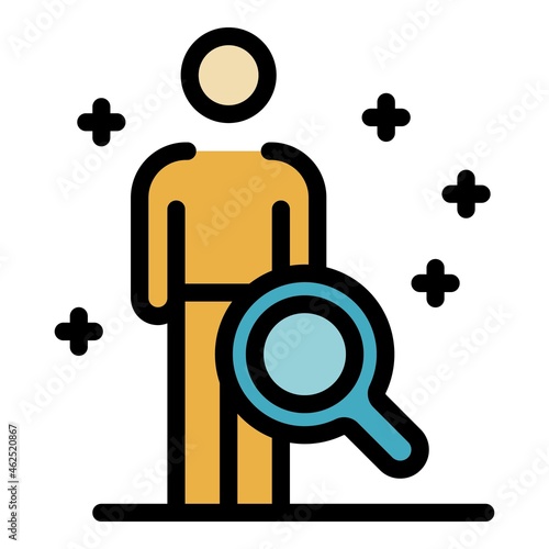 Sport doctor icon. Outline sport doctor vector icon color flat isolated