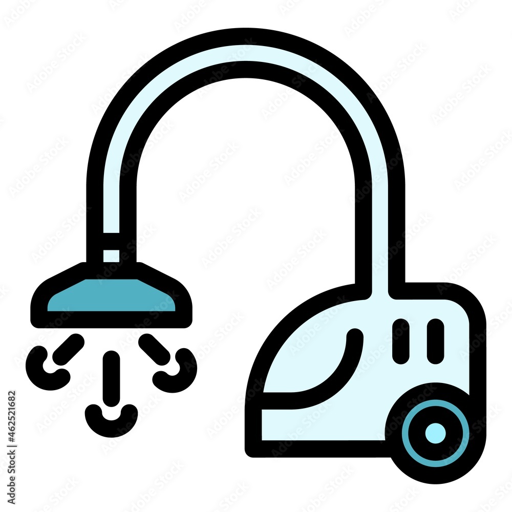 Care steam cleaner icon. Outline care steam cleaner vector icon color flat isolated Care steam cleaner icon. Outline care steam cleaner vector icon color flat isolated