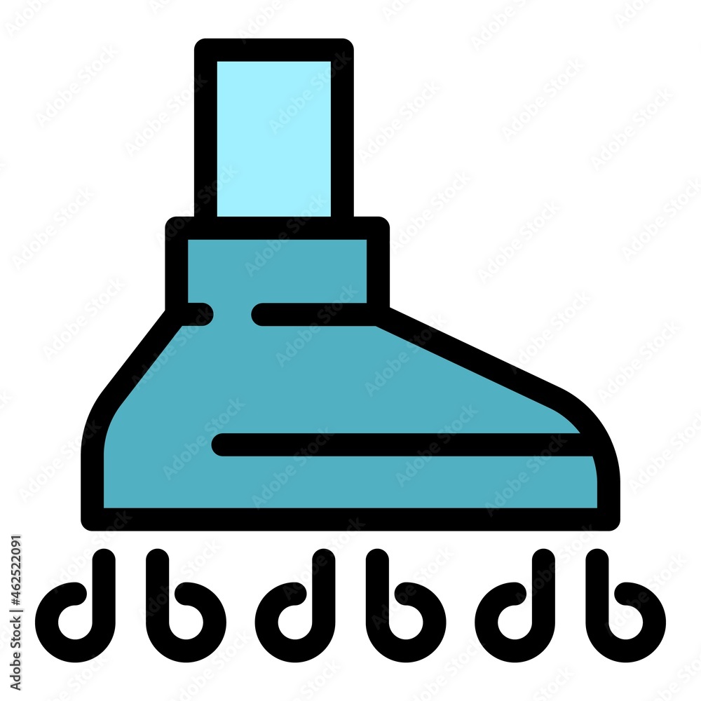 Machine steam cleaner icon. Outline machine steam cleaner vector icon color flat isolated