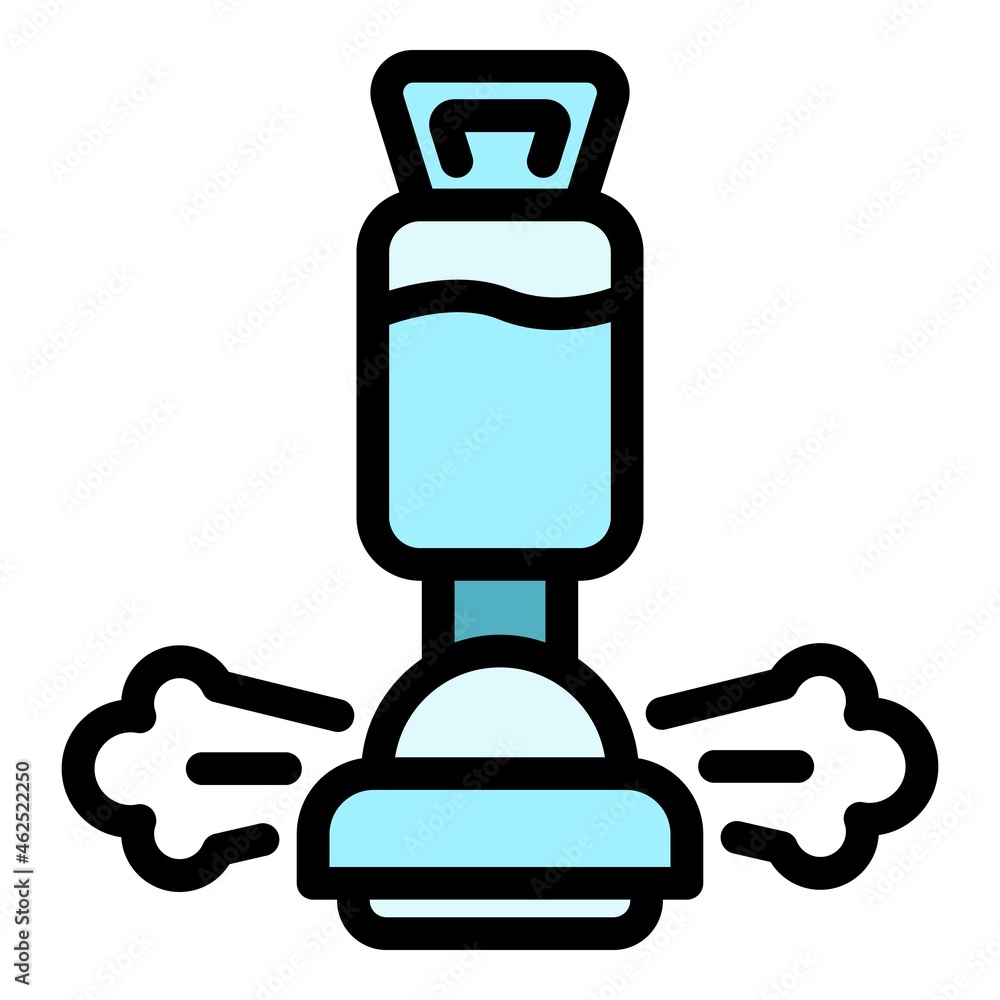Machine steam cleaner icon. Outline machine steam cleaner vector icon color flat isolated Machine steam cleaner icon. Outline machine steam cleaner vector icon color flat isolated