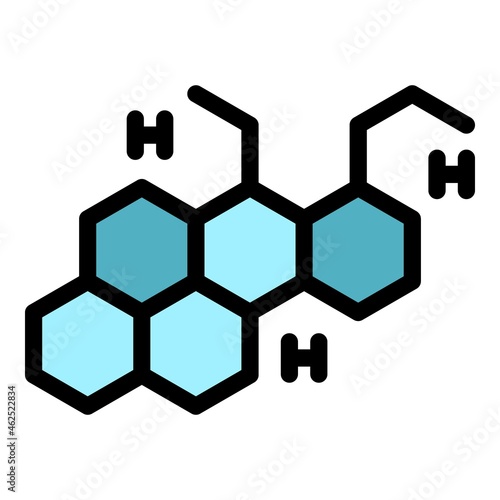 Human hormones icon. Outline human hormones vector icon color flat isolated