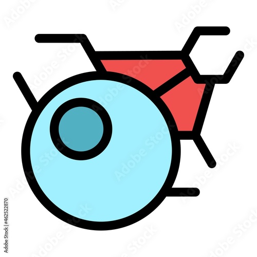 Atomic hormones icon. Outline atomic hormones vector icon color flat isolated