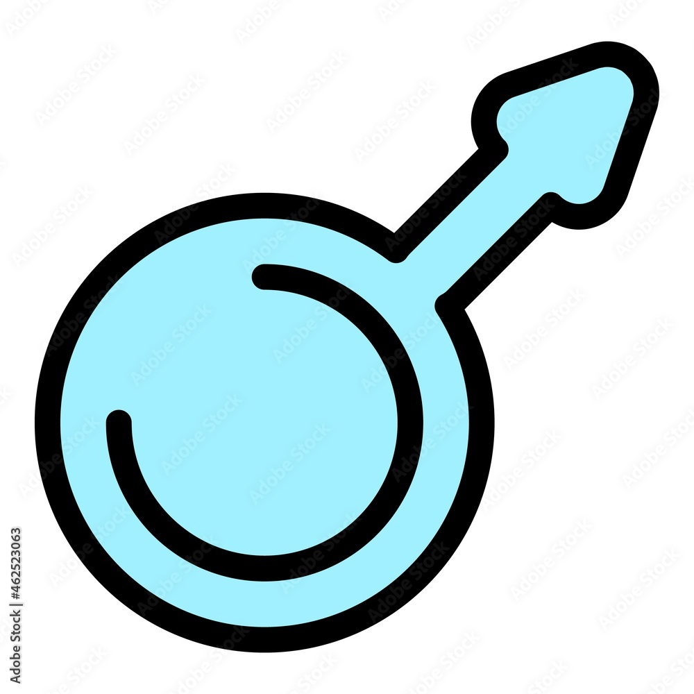 Man hormones icon. Outline man hormones vector icon color flat isolated Man hormones icon. Outline man hormones vector icon color flat isolated