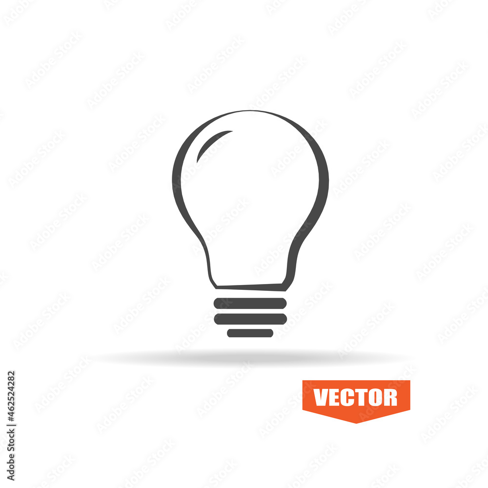 Bulb icon vector isolated on white background. Trendy bulb icon in flat style. Template bulb icon for app, ui and logo. Icon bulb for your web site. Modern bulb icon Bulb icon vector isolated on white background. Trendy bulb icon in flat style. Template bulb icon for app, ui and logo. Icon bulb for your web site. Modern bulb icon