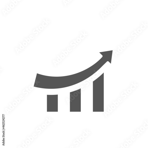 Chart icon isolated on white background. Chart icon for web site, app, logo and print presentation. Chart icon, vector illustration, eps 10	