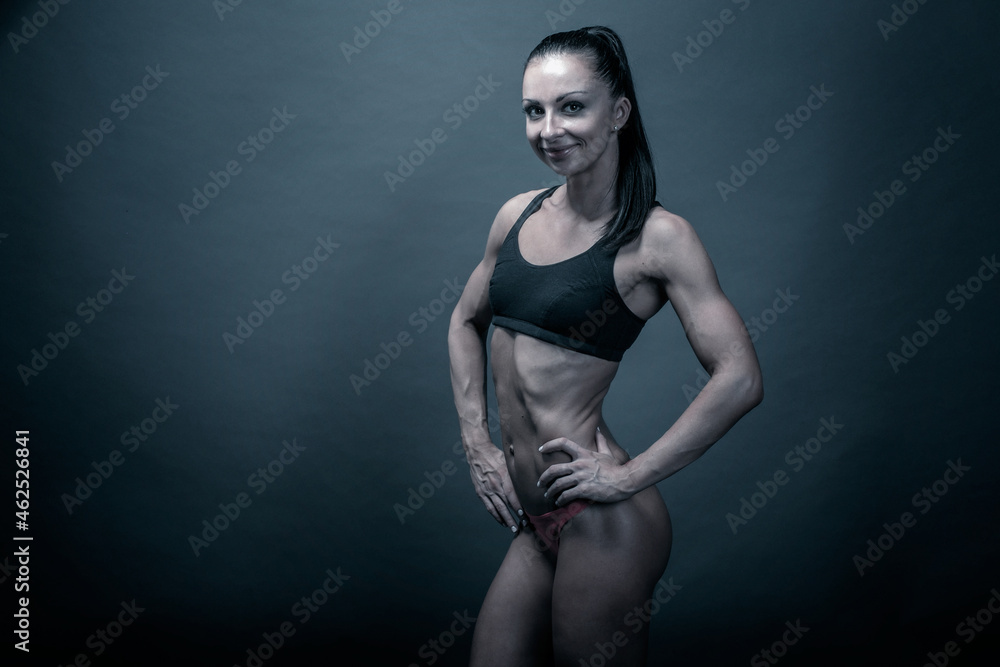 sport model posing in studio sport model posing in studio